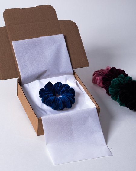 Welurowa Scrunchie - granat
