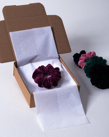 Welurowa Scrunchie - burgund