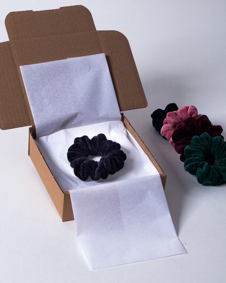 Welurowa Scrunchie - czarny