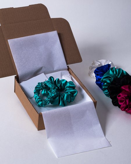 Zestaw Satynowy - turkusowy